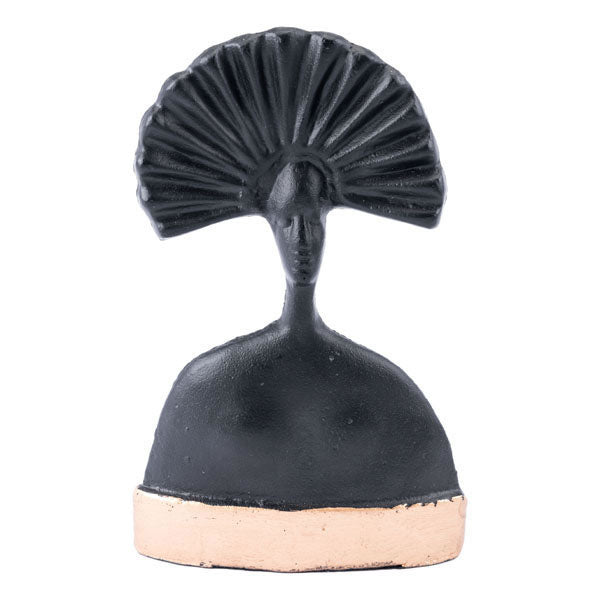 Contemporary Dark Bronze Lady Sculpture