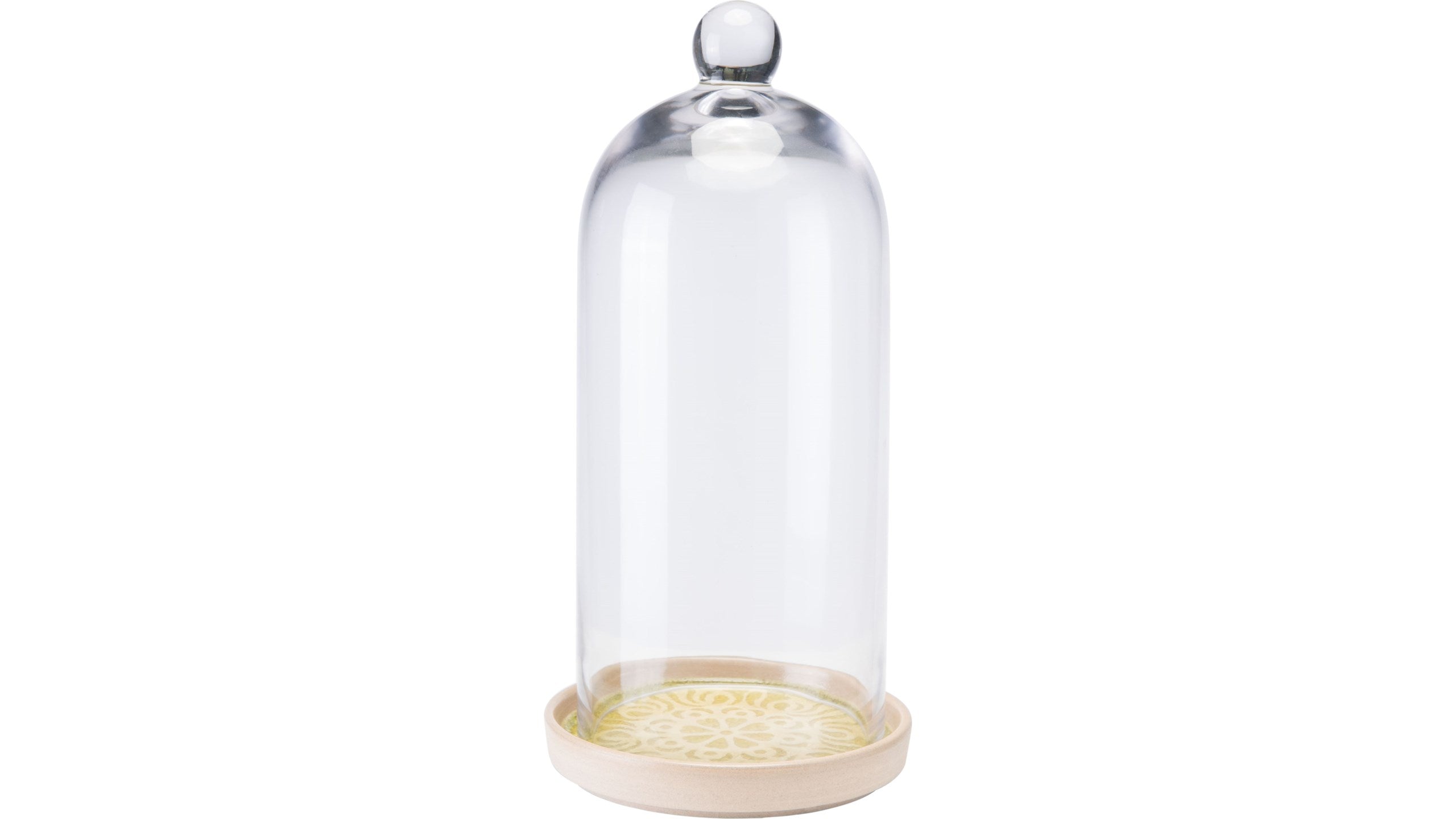 6.3" X 6.3" X 13.4" Small Green Glass Dome