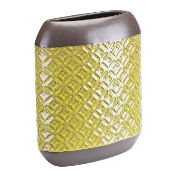 8.3" X 8.3" X 10.2" Vintage Olive Green Square Bottle Decor