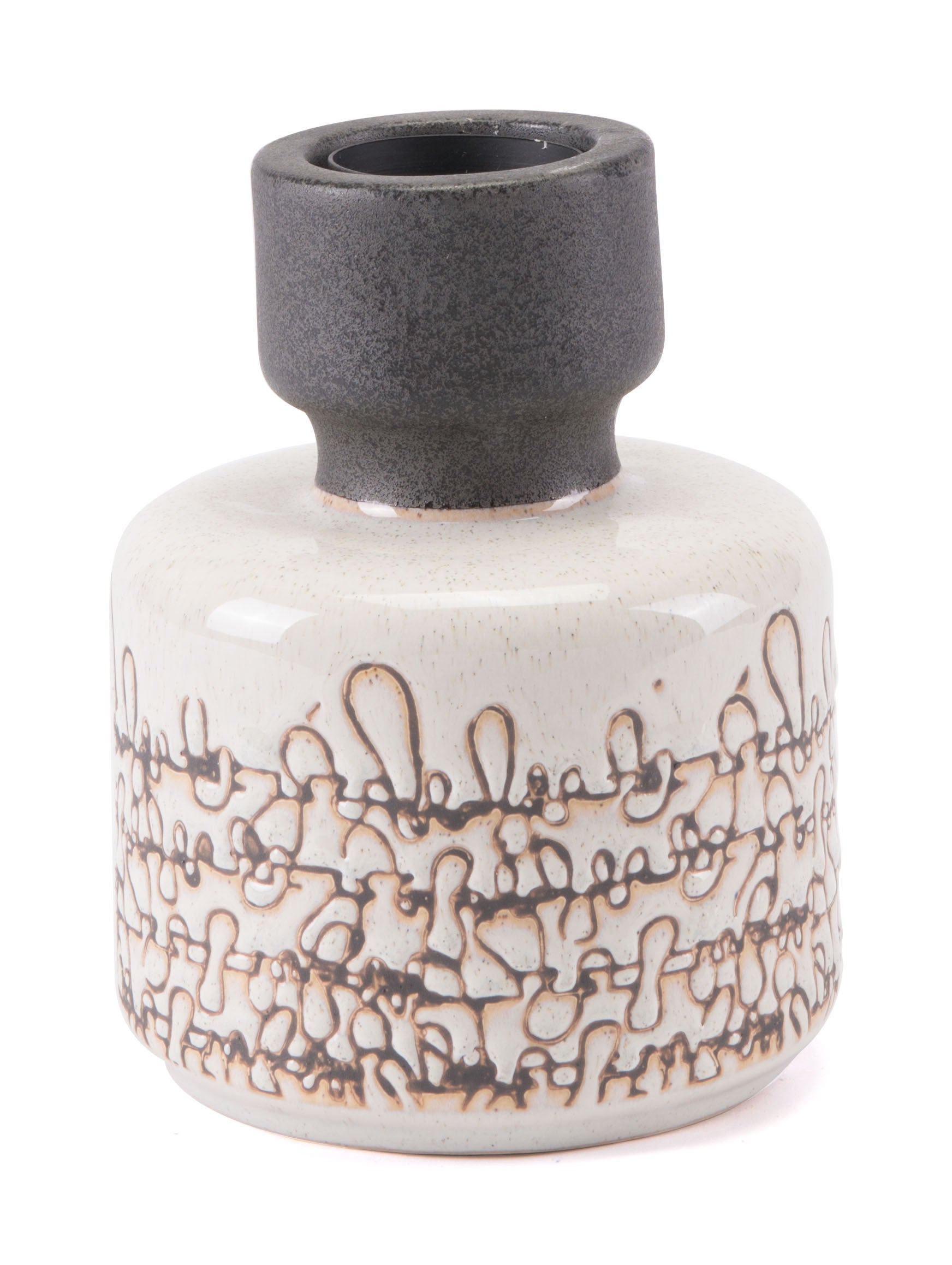 4.9" x 4.9" x 6.3" White, Ceramic, Bottle Small