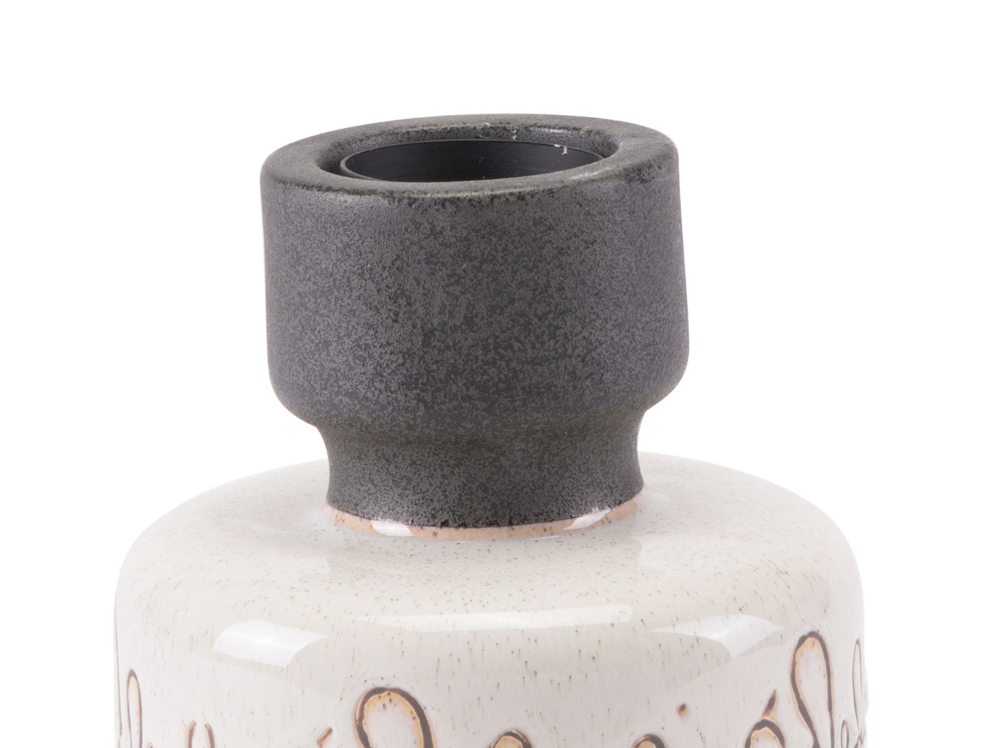 4.9" x 4.9" x 6.3" White, Ceramic, Bottle Small