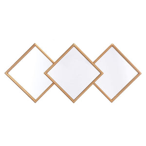 35.4" X 1.8" X 15.7" Modern Gold Mirror