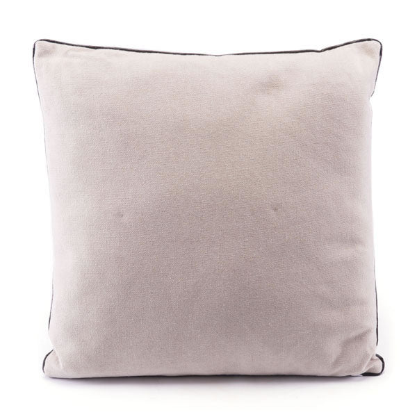 17.7" X 17.7" X 1.2" Black And Beige Leaves Pillow
