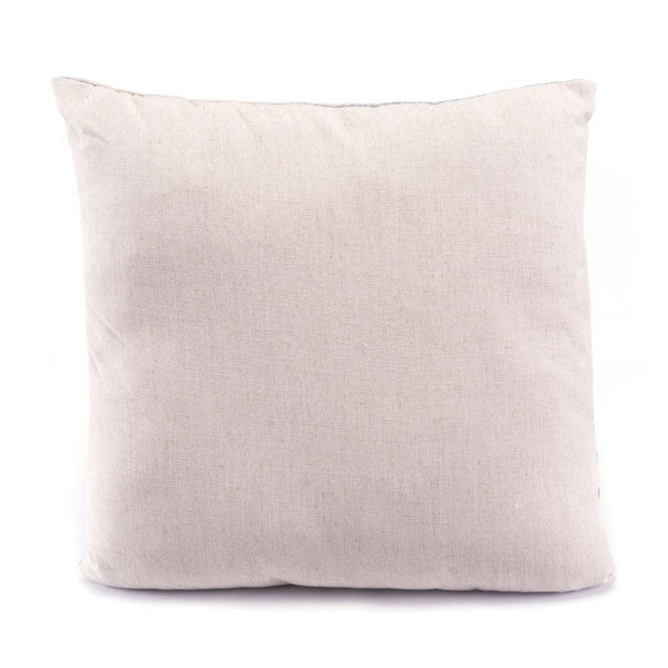 17.7" X 17.7" X 1.2" Blue And Natural Laid-Back Pillow