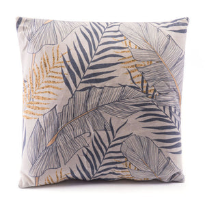 17.7" X 17.7" X 1.2" Tropical Gray Multicolor Pillow