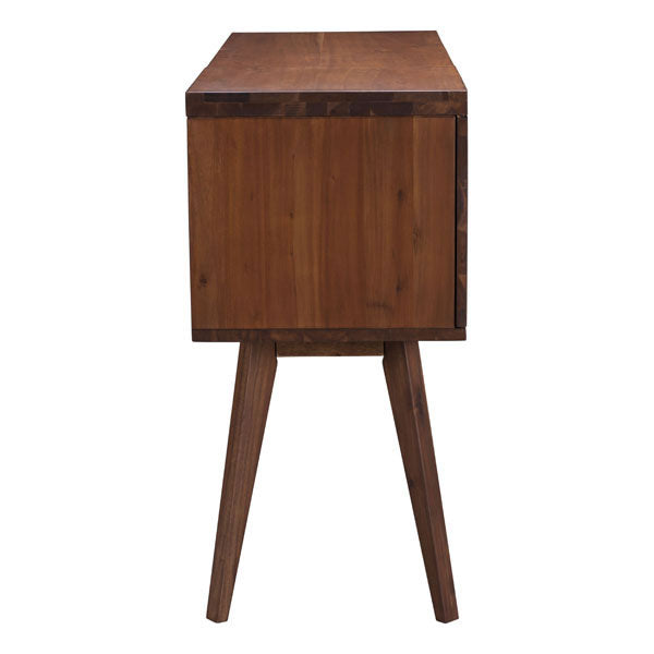 61.6" X 17.3" X 35.4" Chestnut Whiskey Cabinet