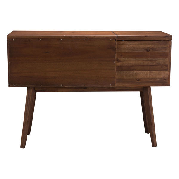 61.6" X 17.3" X 35.4" Chestnut Whiskey Cabinet