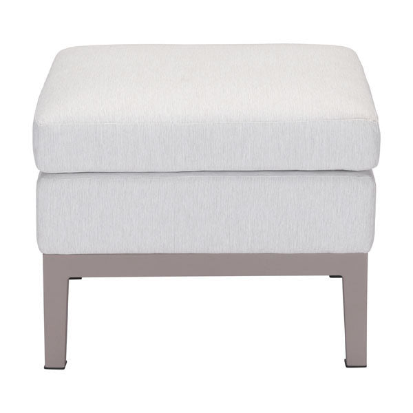22.6" X 22.6" X 18.5" Champagne White Ottoman