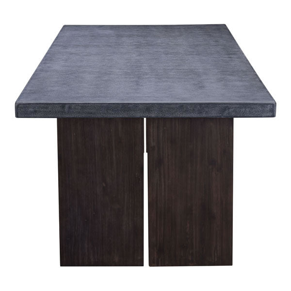94.5" X 39.4" X 29.5" Cement And Natural Poly Dining Table