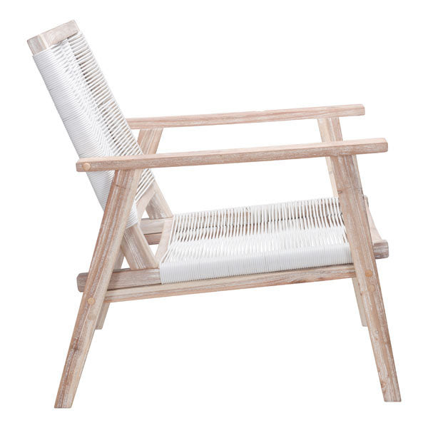 28.9" X 33.1" X 34.4" White W And White Arm Chair
