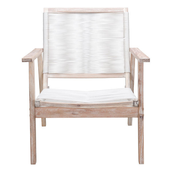 28.9" X 33.1" X 34.4" White W And White Arm Chair