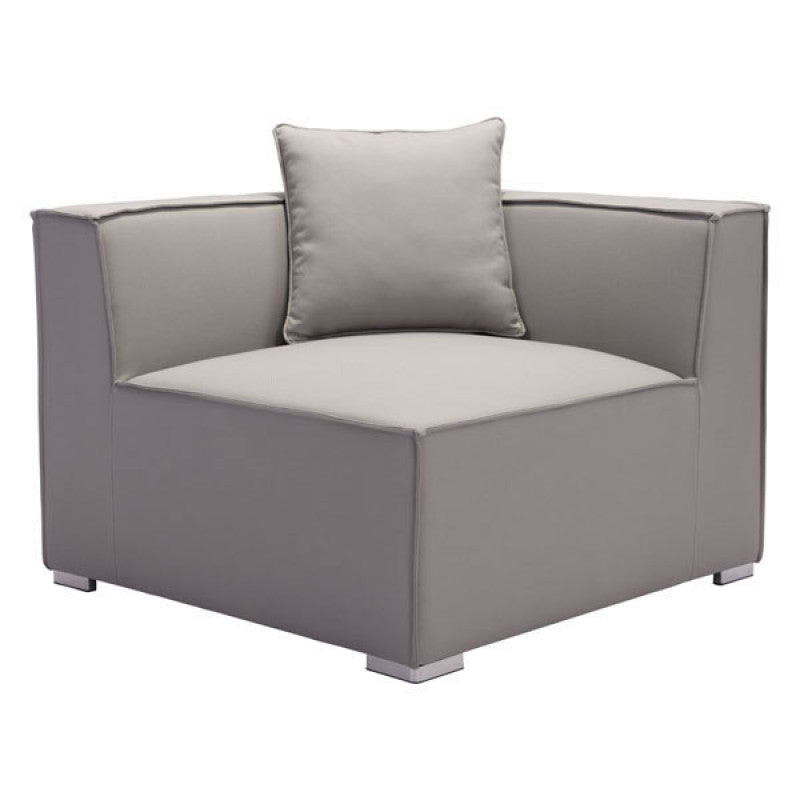 34.6" X 34.6" X 25.4" Gray Sunproof Corner Chair