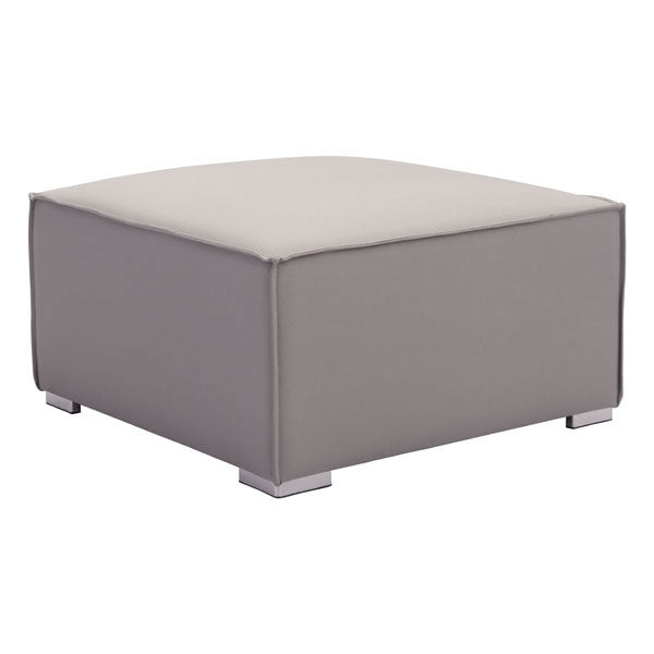 29.1" X 29.1" X 16.5" Gray Sunproof Fabric Ottoman