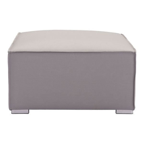 29.1" X 29.1" X 16.5" Gray Sunproof Fabric Ottoman