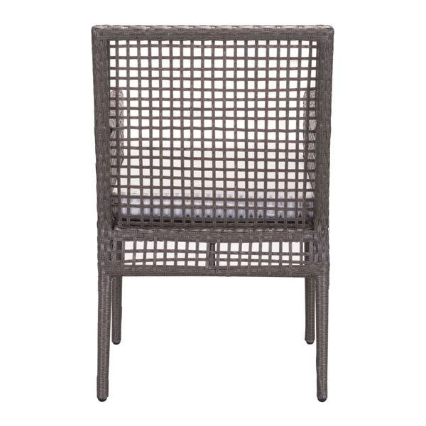 20.9" X 24.8" X 33.5" 2 Pcs Cocoa And Light Gray Sunproof Fabric Dining Chair