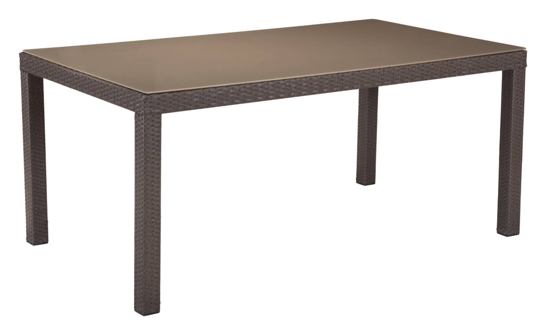 67.7" X 37.8" X 29.9" Cocoa Tempered Glass Dining Table