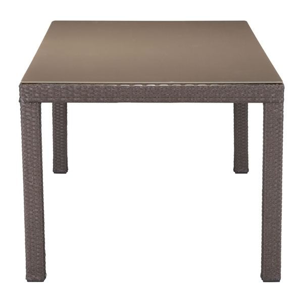 67.7" X 37.8" X 29.9" Cocoa Tempered Glass Dining Table