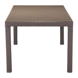 67.7" X 37.8" X 29.9" Cocoa Tempered Glass Dining Table