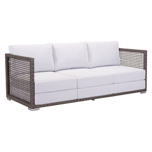 74.8" X 31.9" X 30" Cocoa And Light Gray Sunproof Fabric Sofa