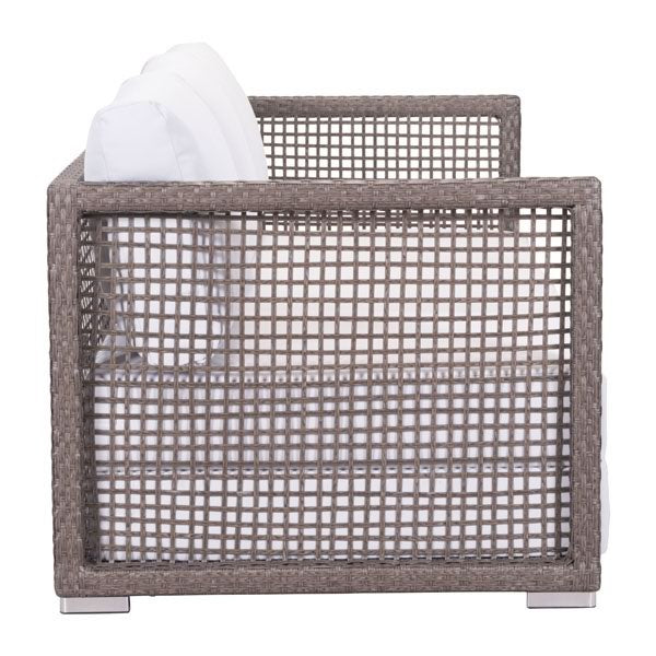 74.8" X 31.9" X 30" Cocoa And Light Gray Sunproof Fabric Sofa