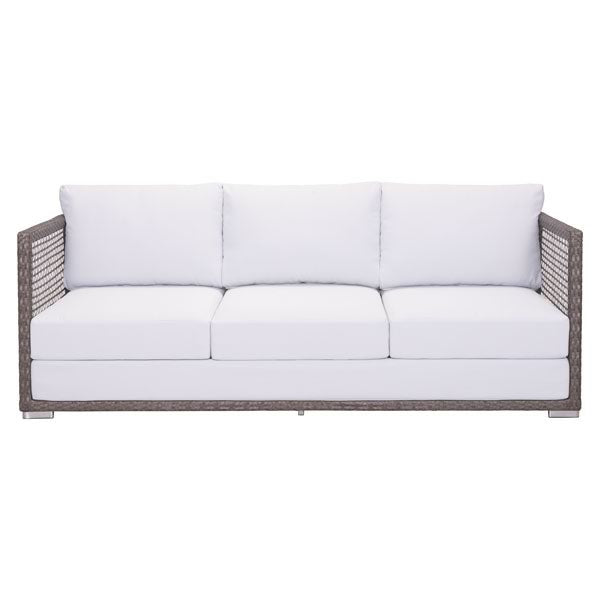 74.8" X 31.9" X 30" Cocoa And Light Gray Sunproof Fabric Sofa