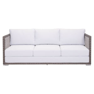 74.8" X 31.9" X 30" Cocoa And Light Gray Sunproof Fabric Sofa