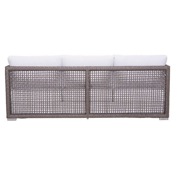 74.8" X 31.9" X 30" Cocoa And Light Gray Sunproof Fabric Sofa