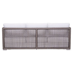 74.8" X 31.9" X 30" Cocoa And Light Gray Sunproof Fabric Sofa