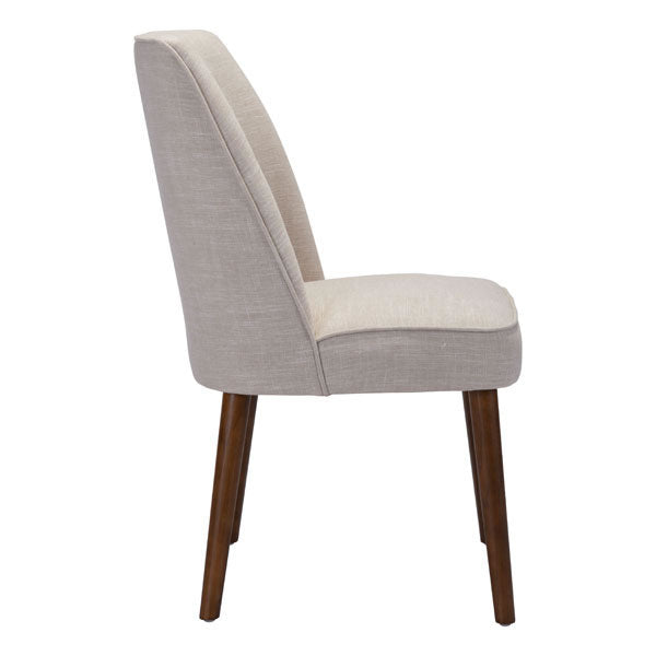 20.5" X 23.6" X 35.6" Beige Linen Dining Chair