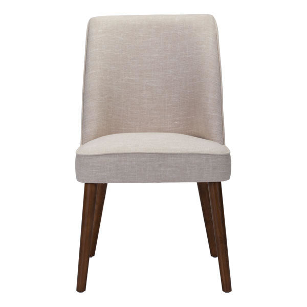 20.5" X 23.6" X 35.6" Beige Linen Dining Chair