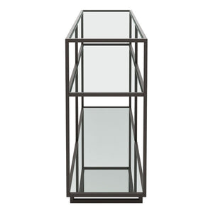 48" X 15" X 29.9" Distressed Black Console Table