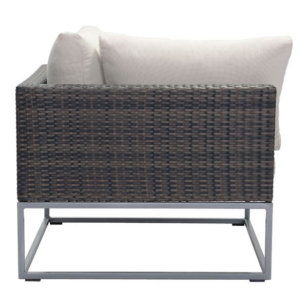 33" X 33" X 25" Brown And Beige Corner