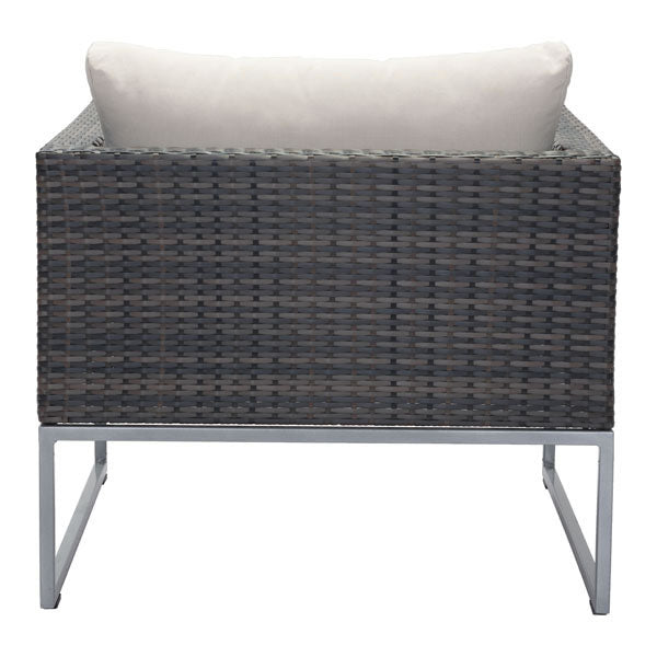 31.5" X 33" X 25" Brown And Beige Arm Chair