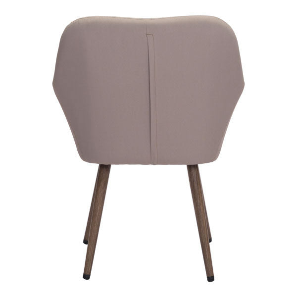 25.5" X 26.5" X 34.5" Taupe Sunproof Fabric Dining Chair