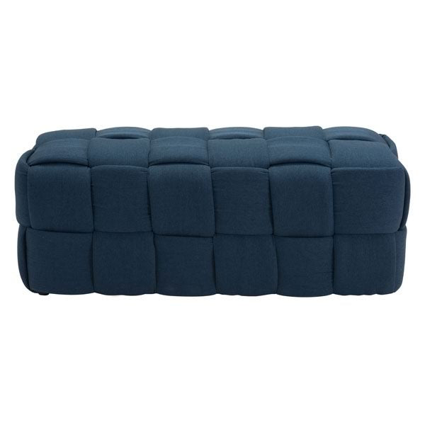 51.2" X 19.7" X 19.7" Navy Blue Polyblend Bench