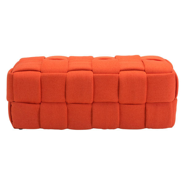 51.2" X 19.7" X 19.7" Polyblend Orange Bench