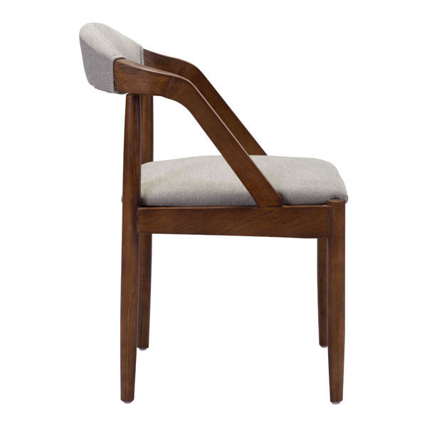 21.3" X 22.4" X 31.7" Light Gray Linen Dining Chair