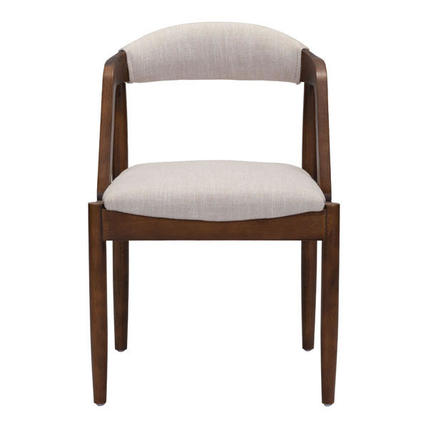 21.3" X 22.4" X 31.7" Beige Linen Dining Chair