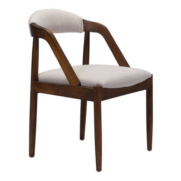 21.3" X 22.4" X 31.7" Beige Linen Dining Chair