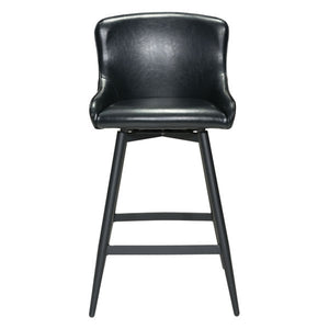 18.7" X 19.1" X 38.2" Black Swivel Barstool