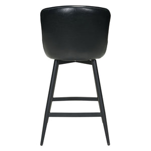 18.7" X 19.1" X 38.2" Black Swivel Barstool