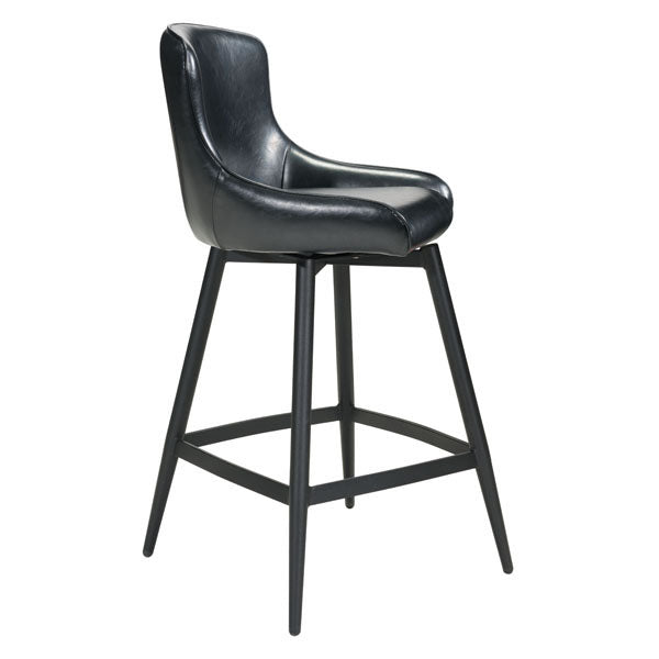 18.7" X 19.1" X 38.2" Black Swivel Barstool