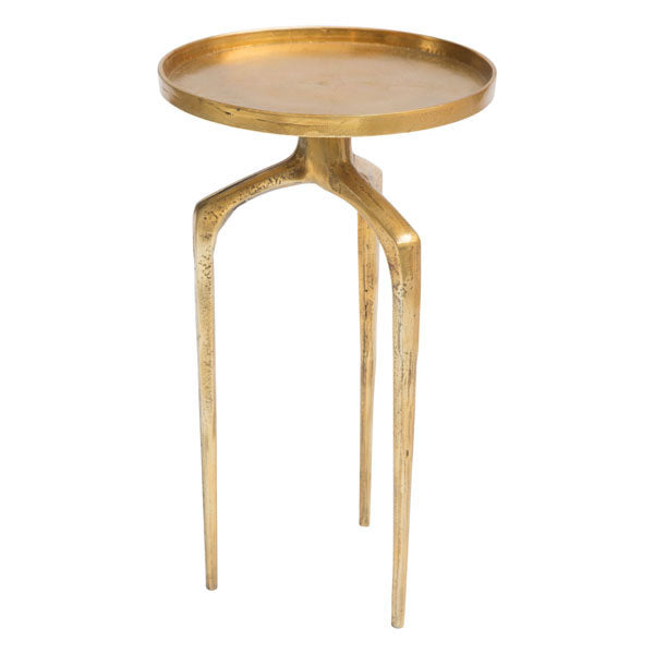 Modern Brass Finish Nesting Accent Table Set of 2