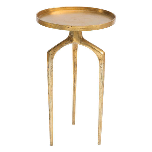 Modern Brass Finish Nesting Accent Table Set of 2