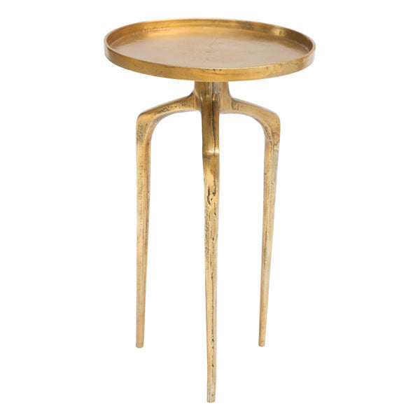 Modern Brass Finish Nesting Accent Table Set of 2