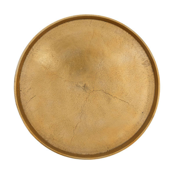 Modern Brass Finish Nesting Accent Table Set of 2