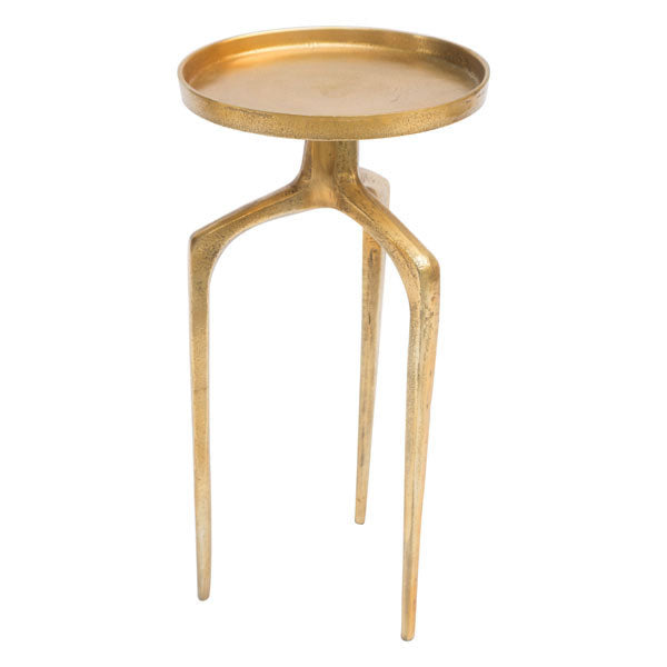 Modern Brass Finish Nesting Accent Table Set of 2
