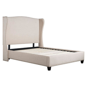69.3" X 88.6" X 63" Enlightenment Queen Beige Bed