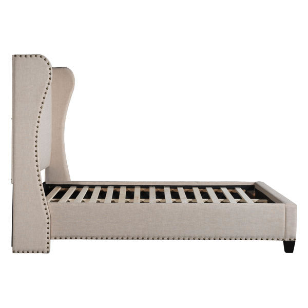 69.3" X 88.6" X 63" Enlightenment Queen Beige Bed
