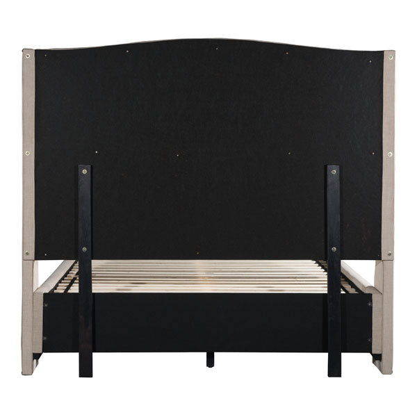 69.3" X 88.6" X 63" Enlightenment Queen Beige Bed